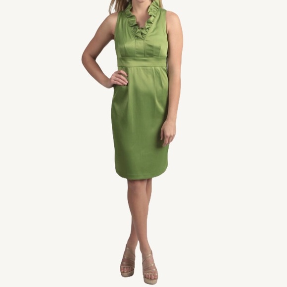 TAYLOR Dress Green Above the Knee dress fully lined Size 10 - Picture 1 of 7
